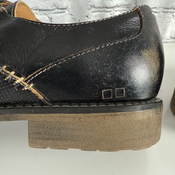 BED STU Gibson Wingtip Oxford Black Dress Shoes Brogue Leather Upper Men Size 12 - Picture 12 of 16